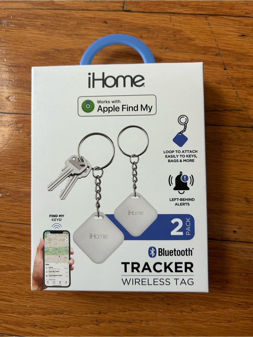 iHome Bluetooth Tracker Wireless Tag - White (2 Pack)